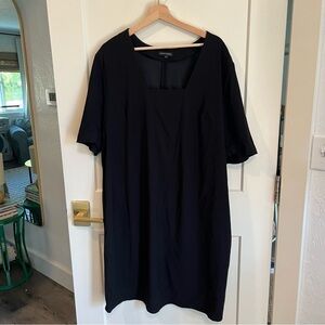 Universal Standard Black Short Sleeve Business Casual Midi Dress Medium 18/20